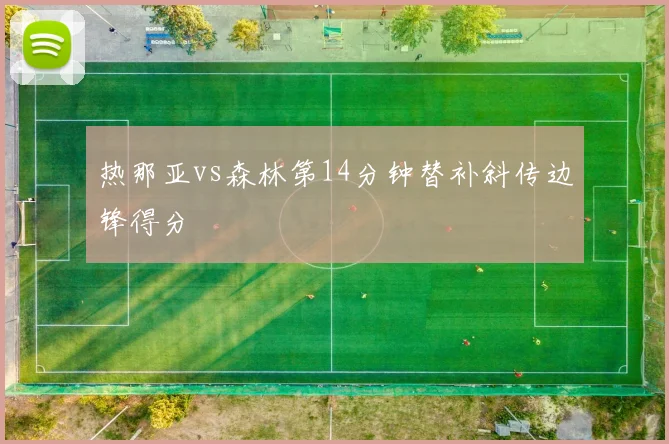 热那亚vs森林第14分钟替补斜传边锋得分